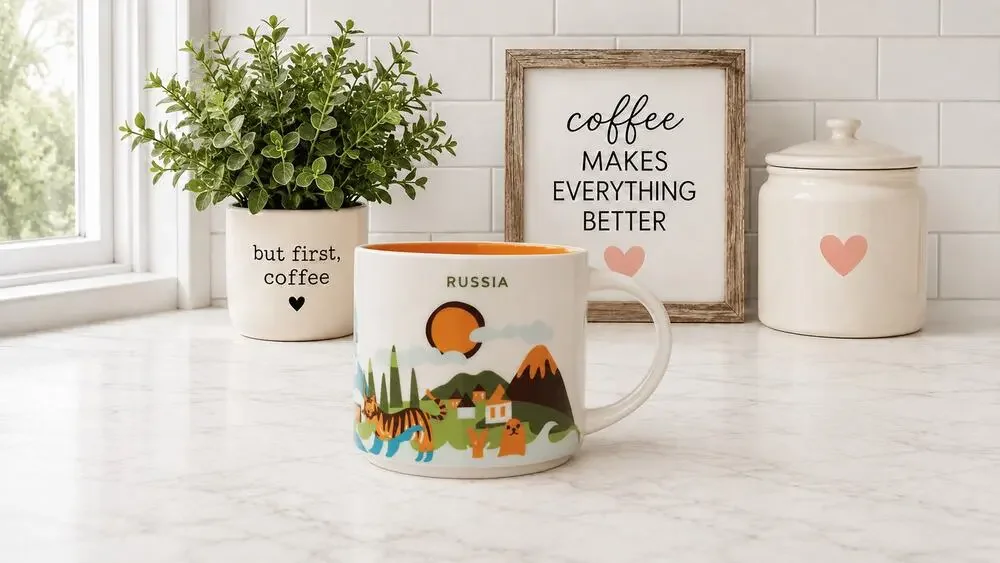 Starbucks Russia You Are Here Collection Mug 14oz Coffee Mug RARE
